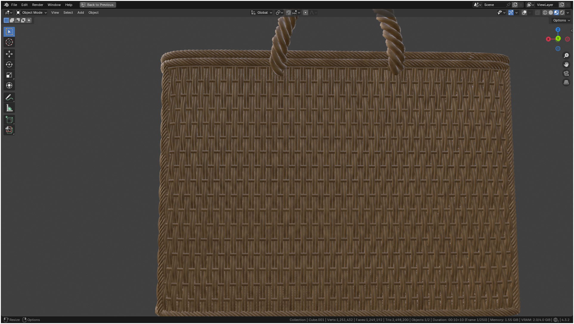 Wicker Box 3D model_33