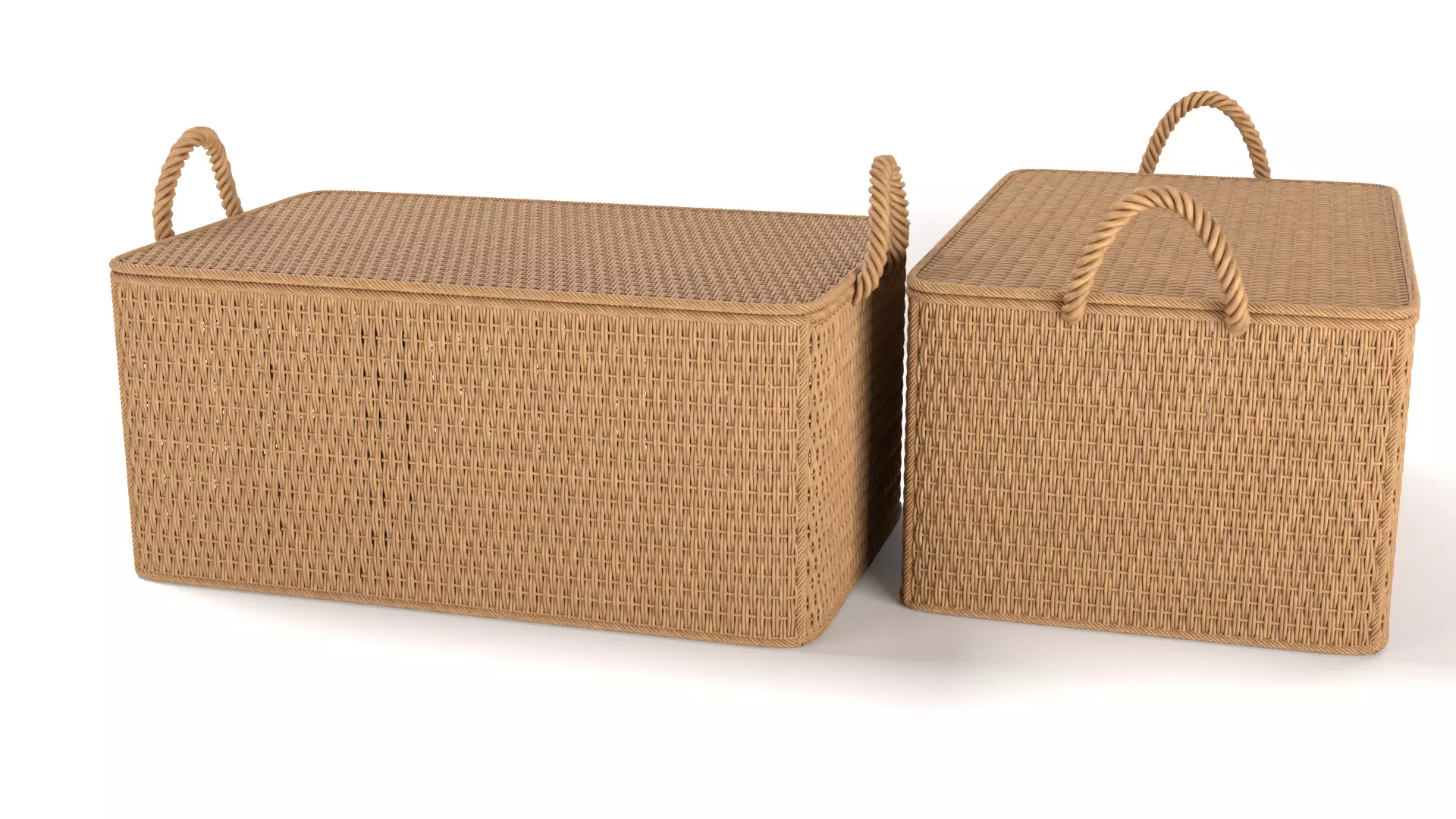 Wicker Box 3D model_0