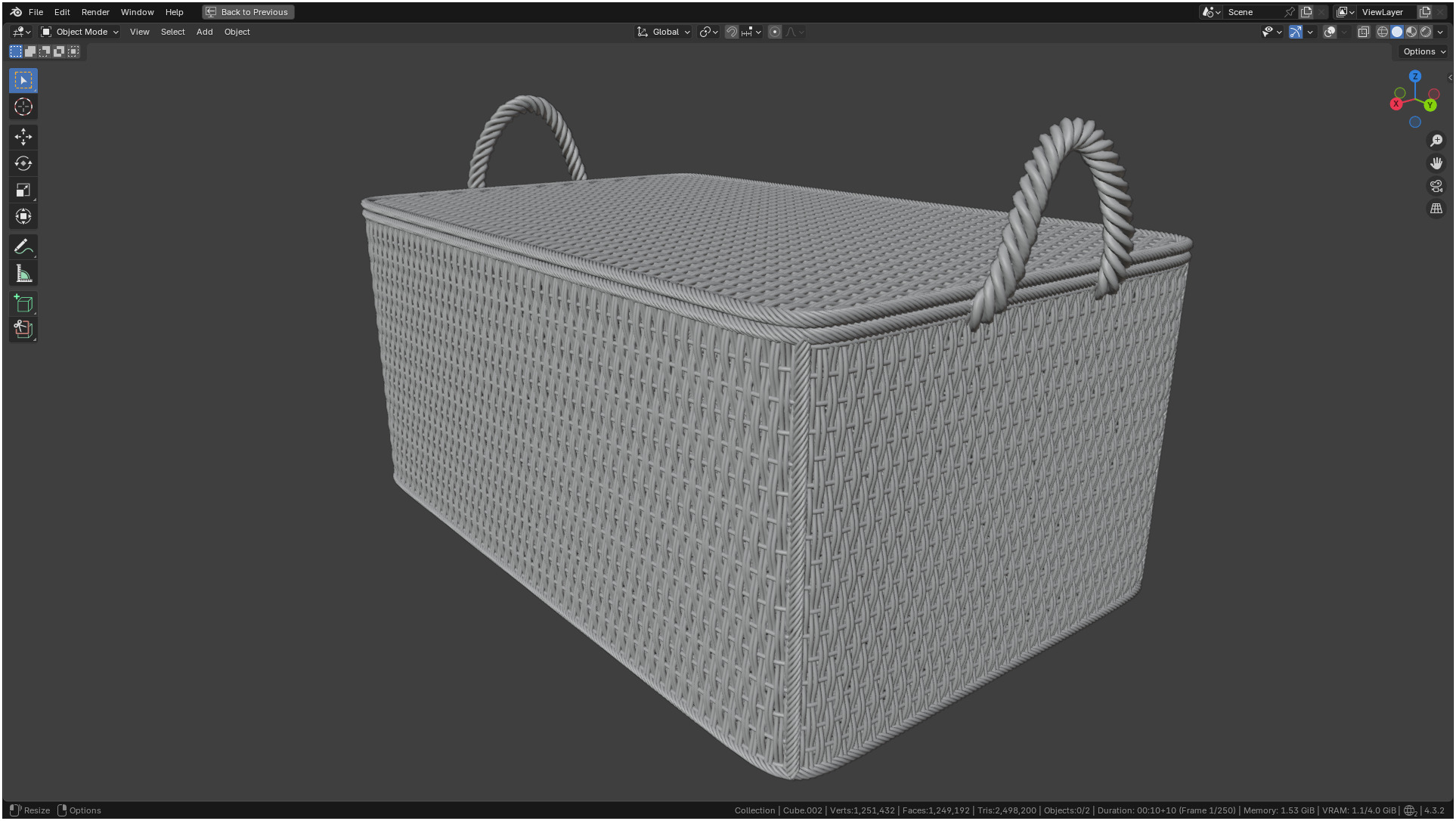 Wicker Box 3D model_17