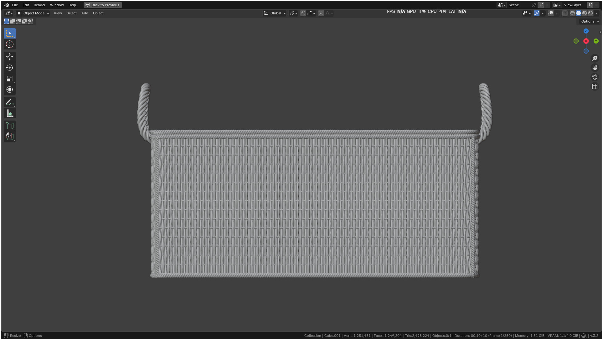 Wicker Box 3D model_10