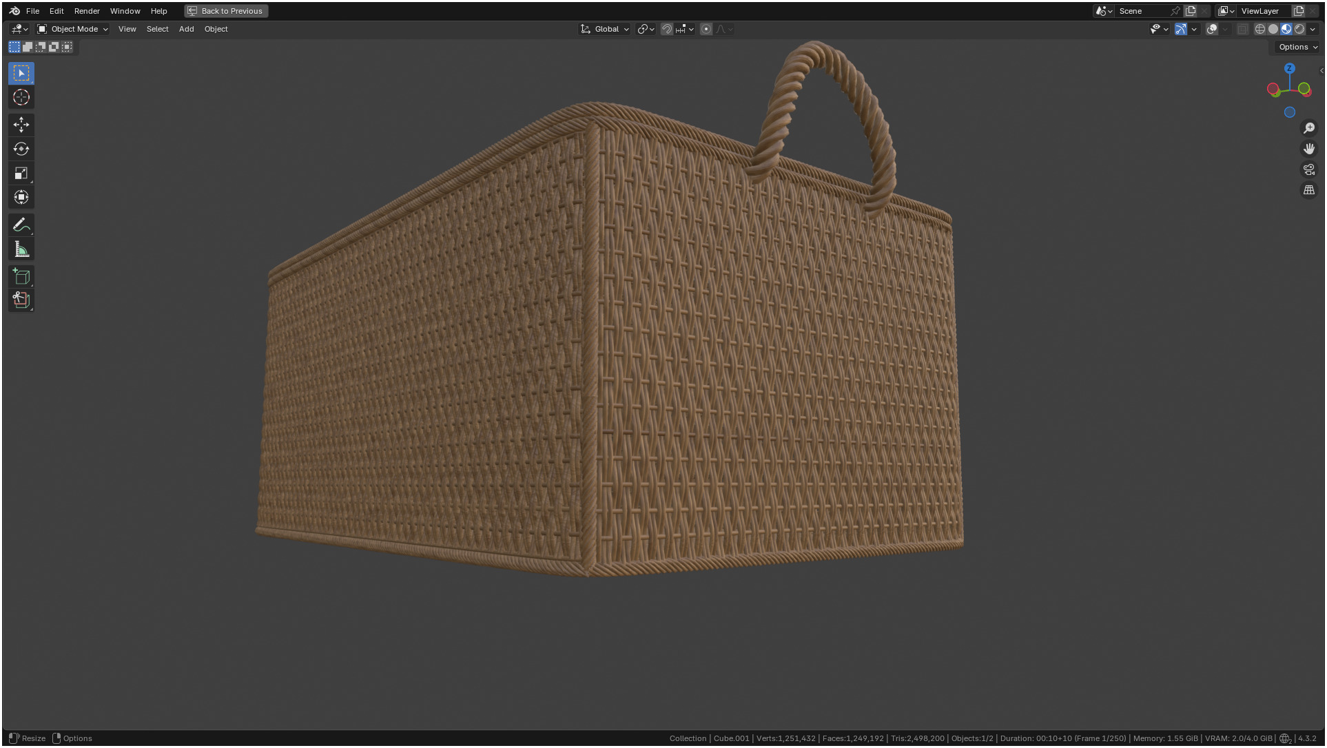 Wicker Box 3D model_34