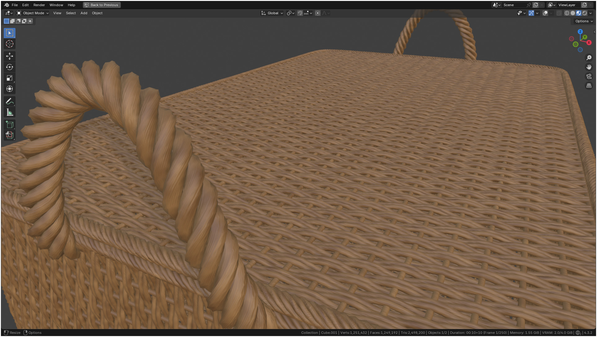 Wicker Box 3D model_30