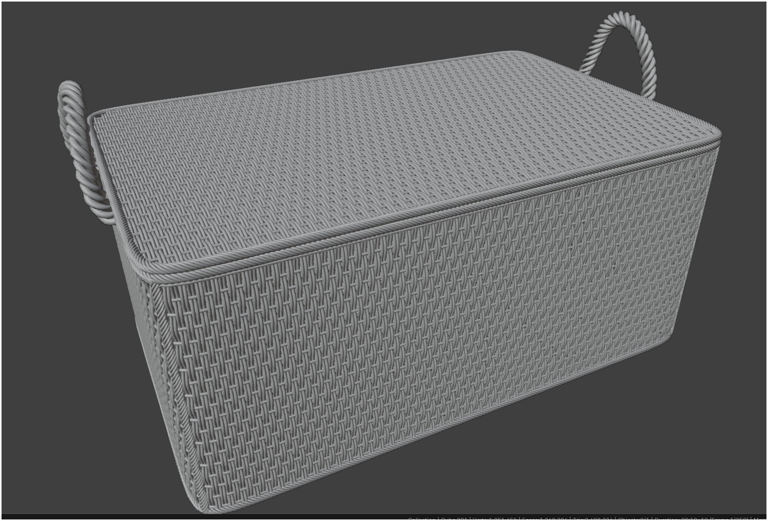 Wicker Box 3D model_5