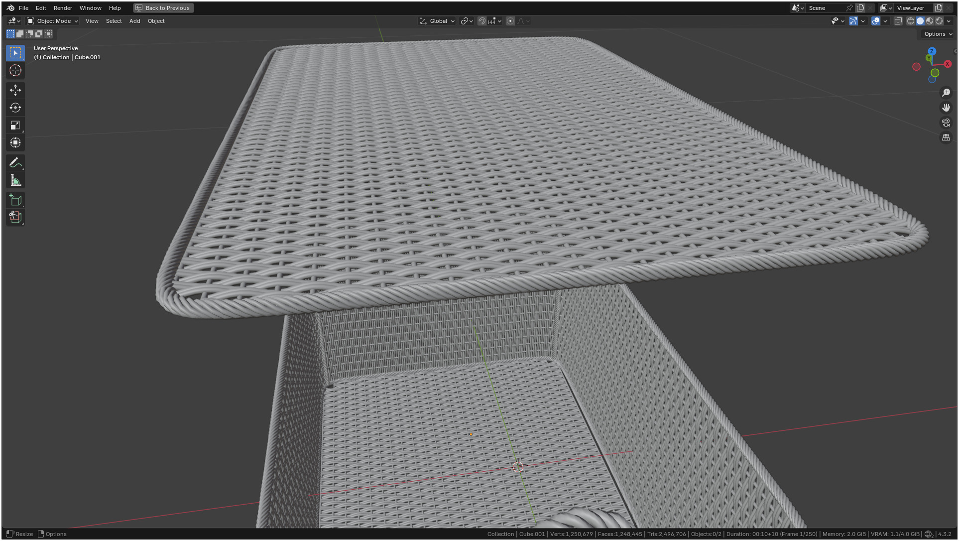 Wicker Box 3D model_45