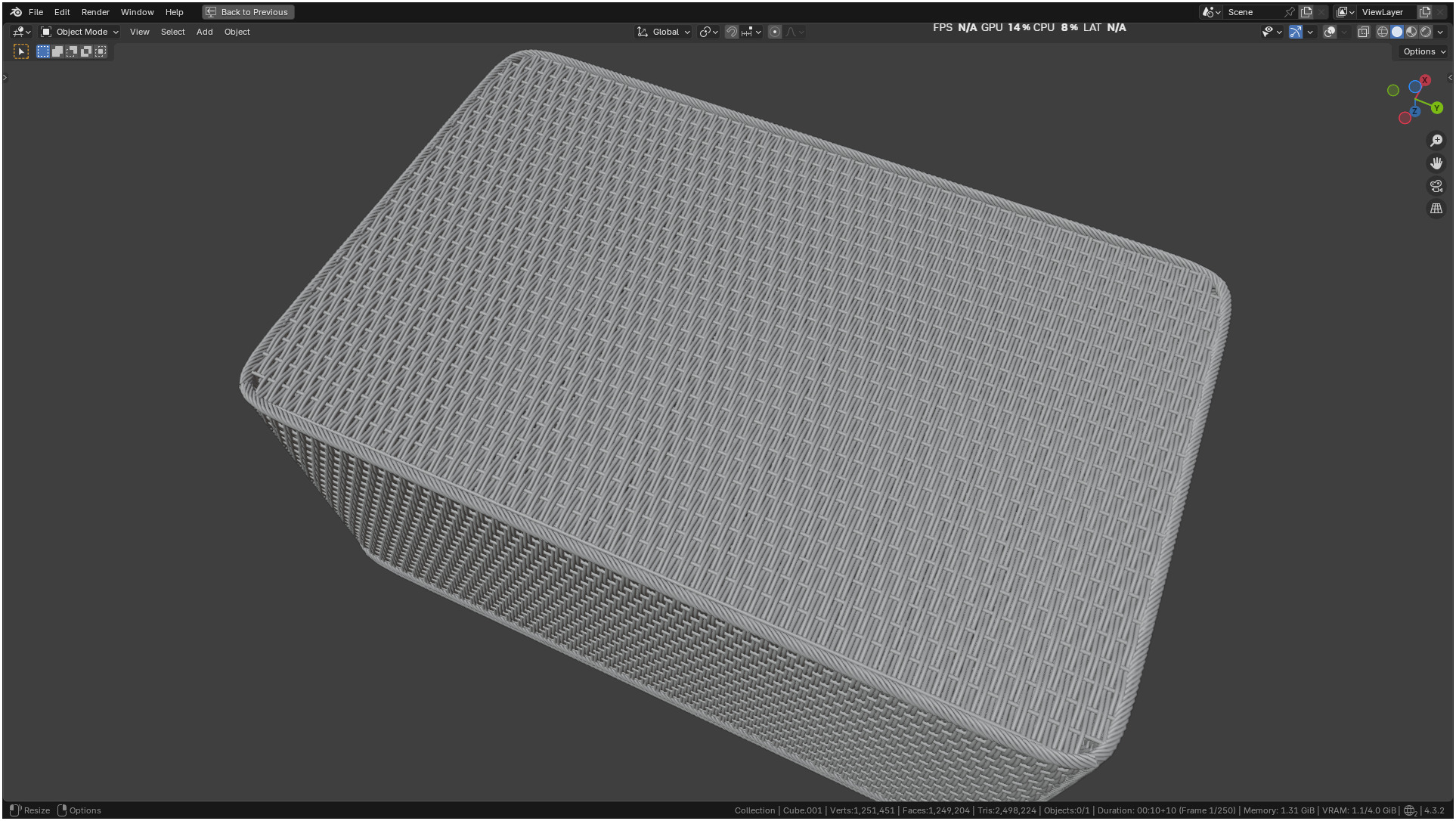 Wicker Box 3D model_8