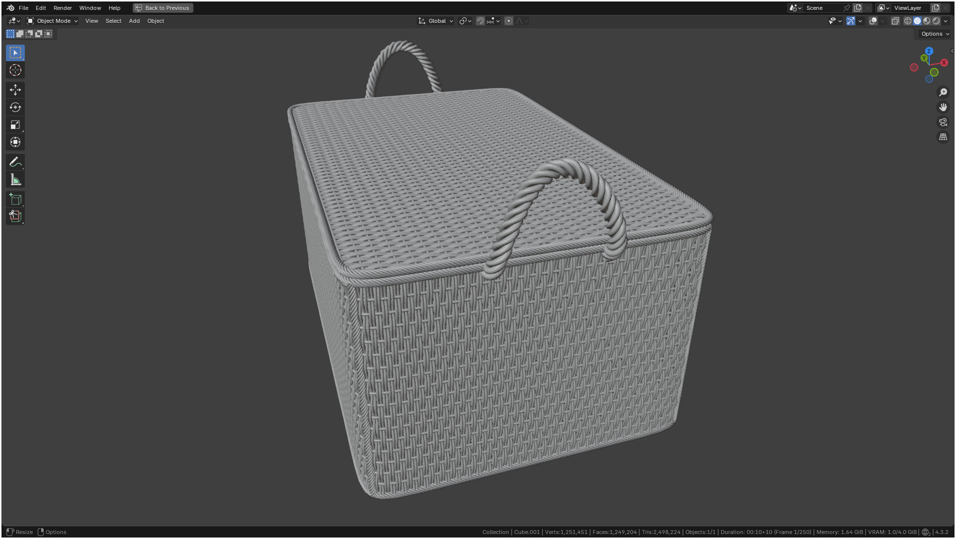 Wicker Box 3D model_14