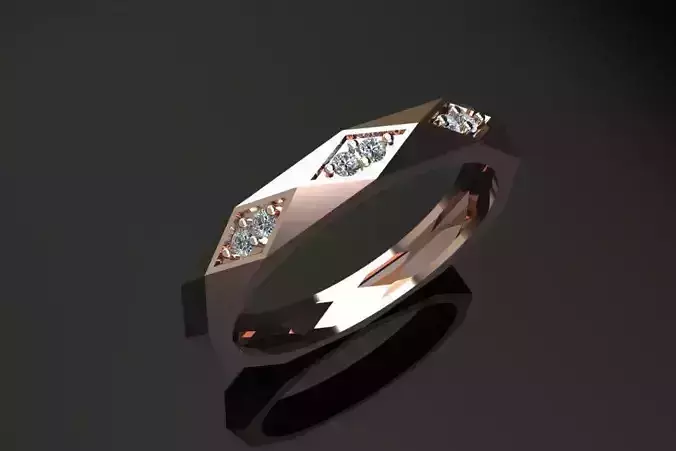 Luxury diamond Ring 3D print model 