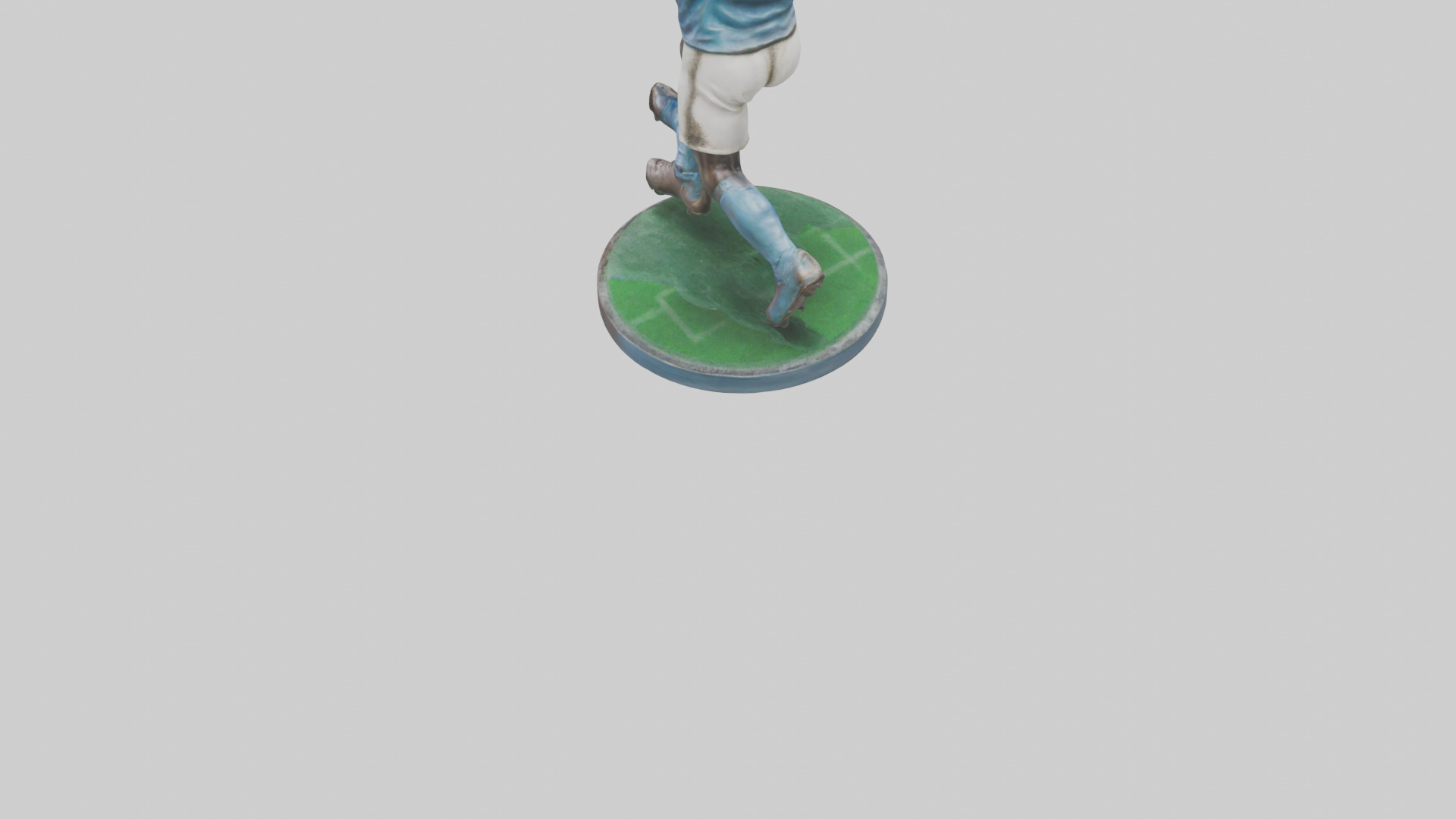 Football Player in Action statue model 3D model_3