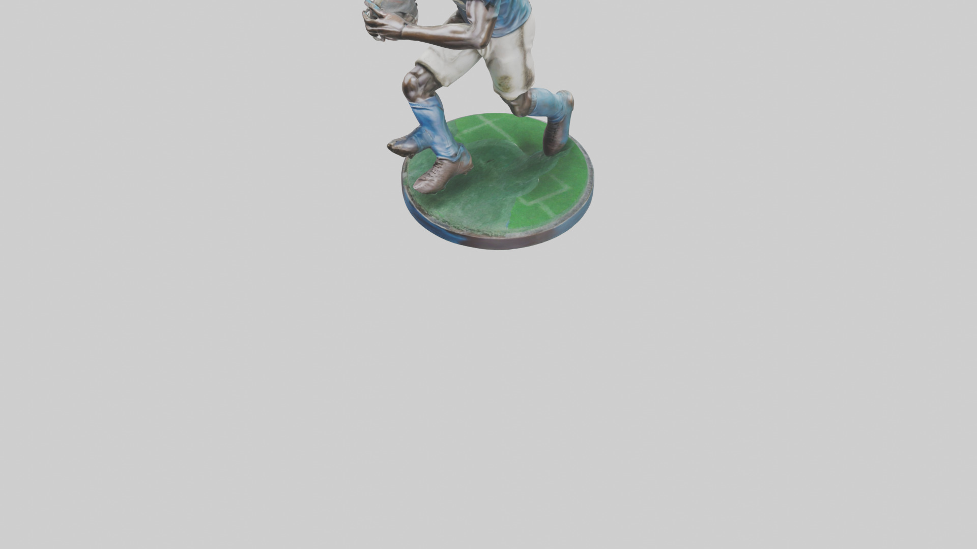Football Player in Action statue model 3D model_5