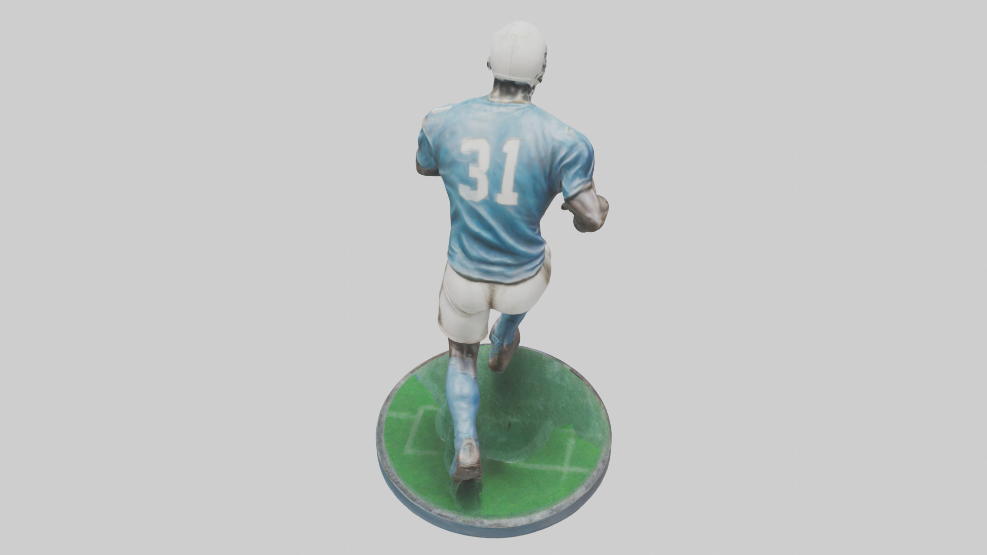 Football Player in Action statue model 3D model_15
