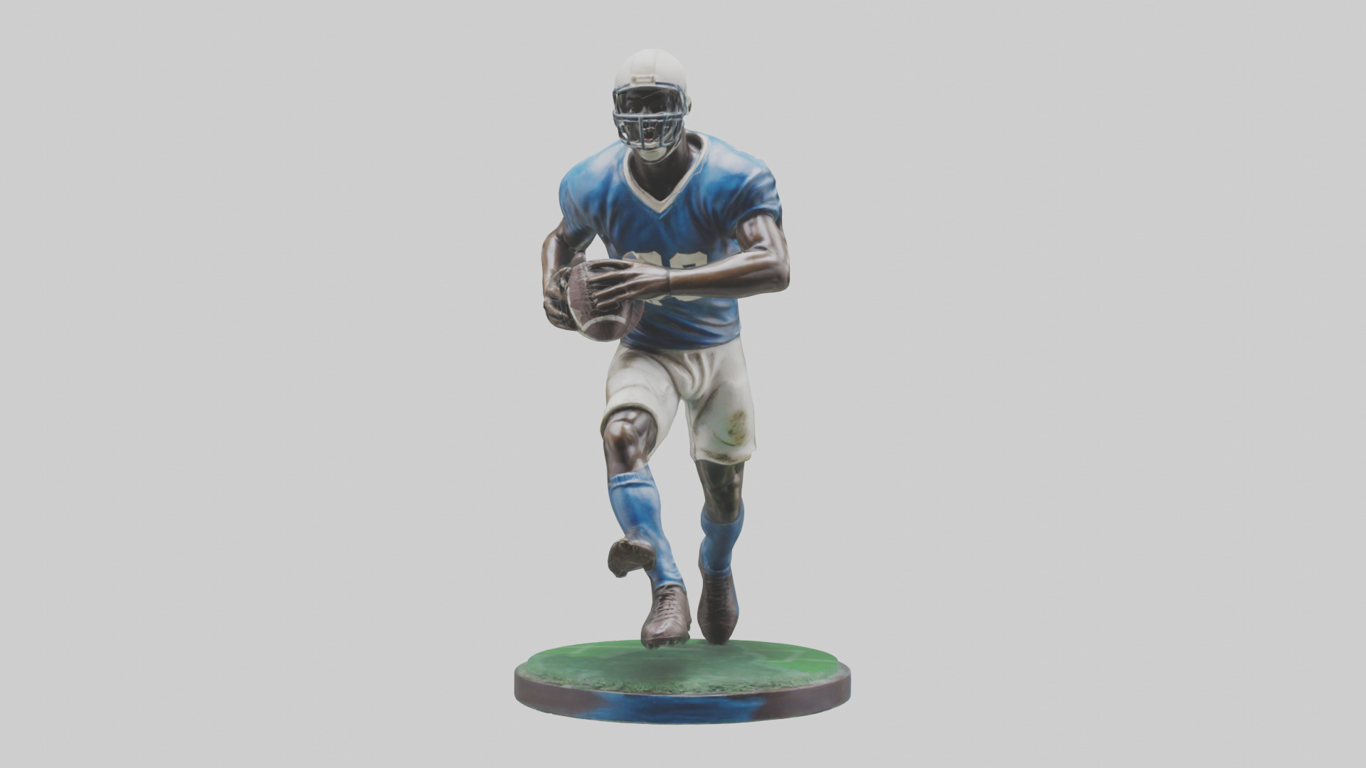 Football Player in Action statue model 3D model_9