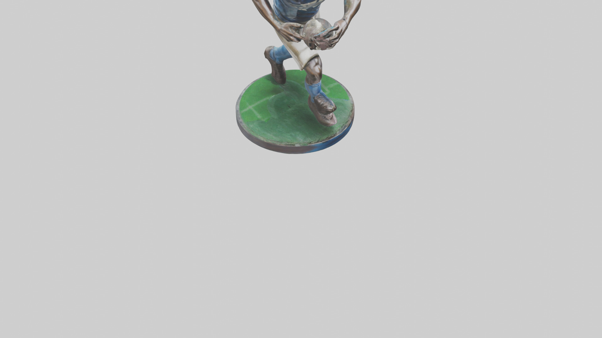 Football Player in Action statue model 3D model_6