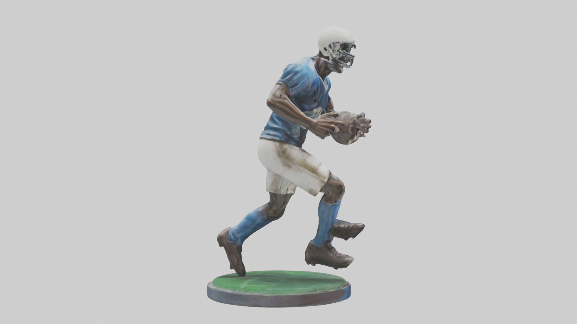 Football Player in Action statue model 3D model_13
