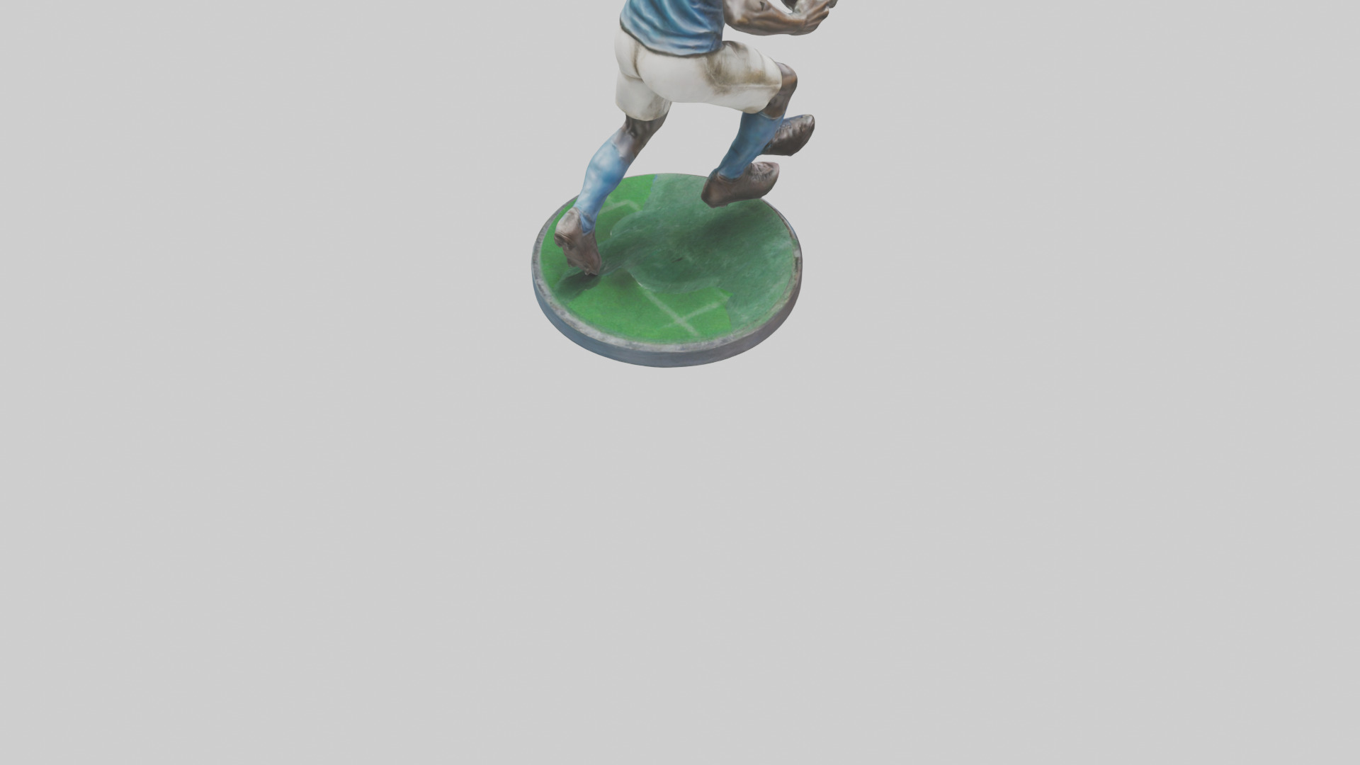 Football Player in Action statue model 3D model_4
