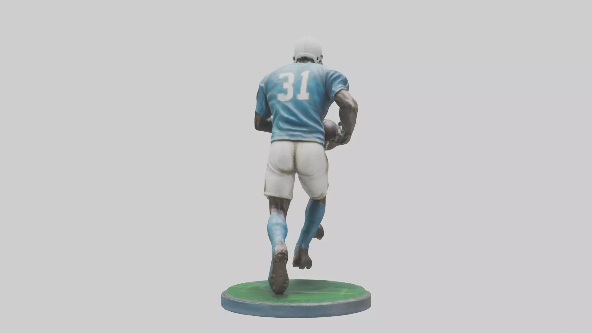 Football Player in Action statue model 3D model_0