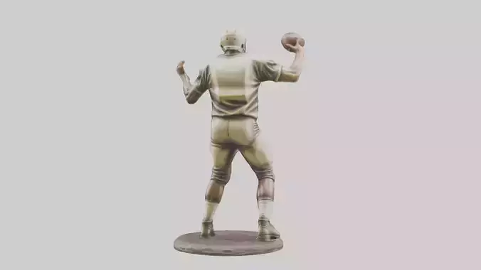 Football Quarterback Throwing statue model