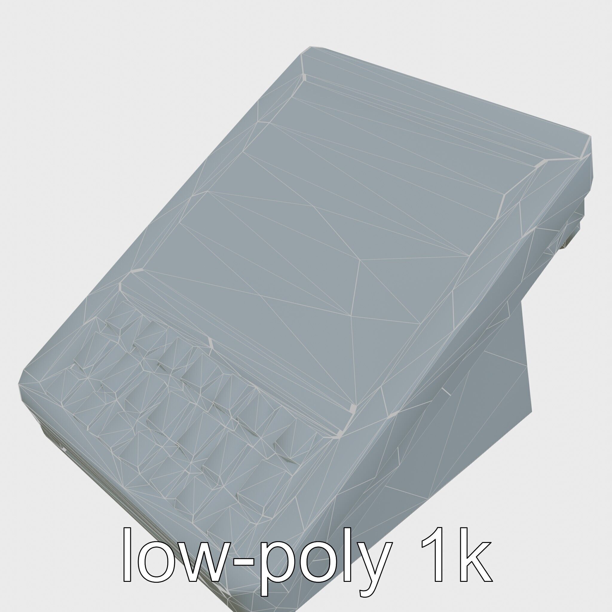 Modern POS Terminal with Touchscreen Display Low-poly 3D model_25
