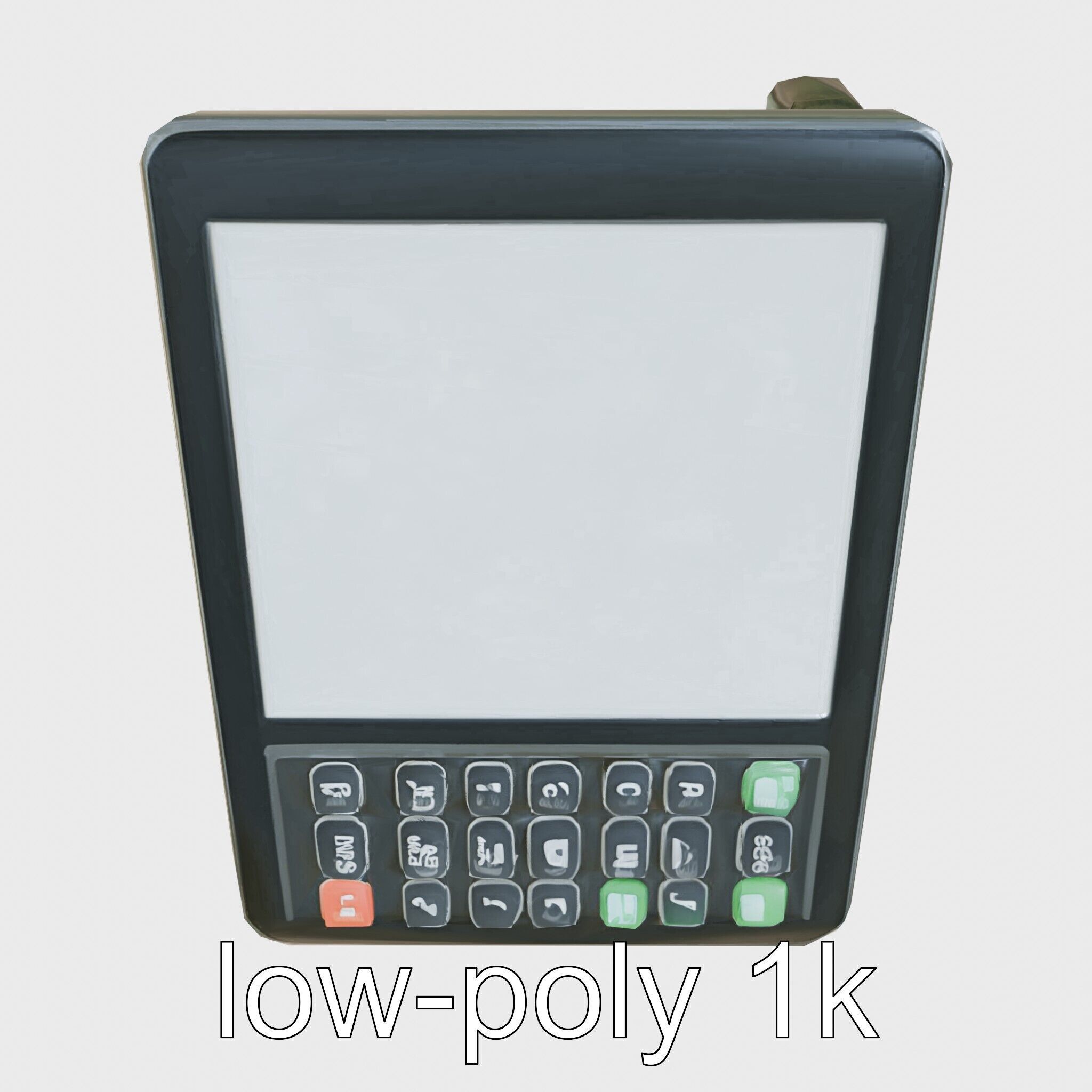 Modern POS Terminal with Touchscreen Display Low-poly 3D model_17