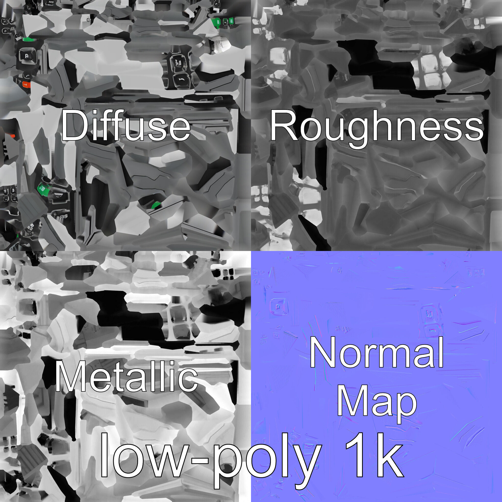 Modern POS Terminal with Touchscreen Display Low-poly 3D model_4