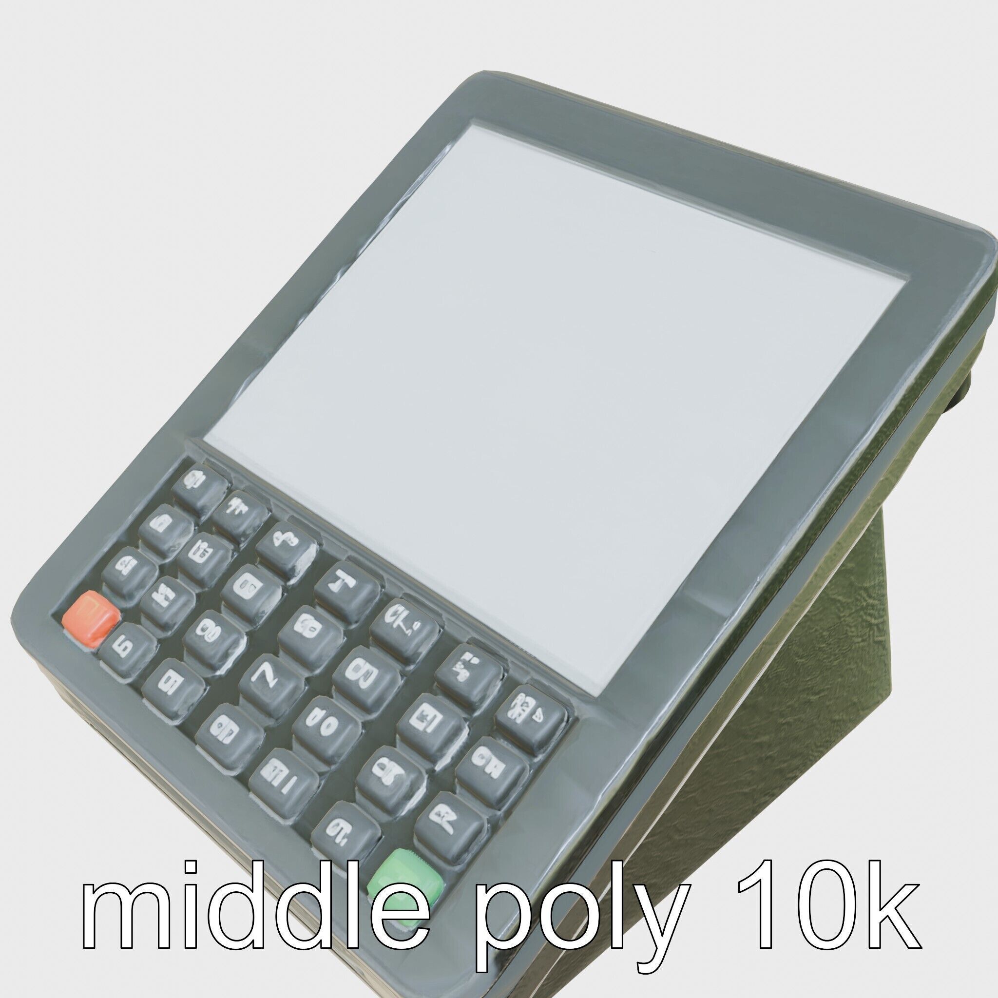Modern POS Terminal with Touchscreen Display Low-poly 3D model_12