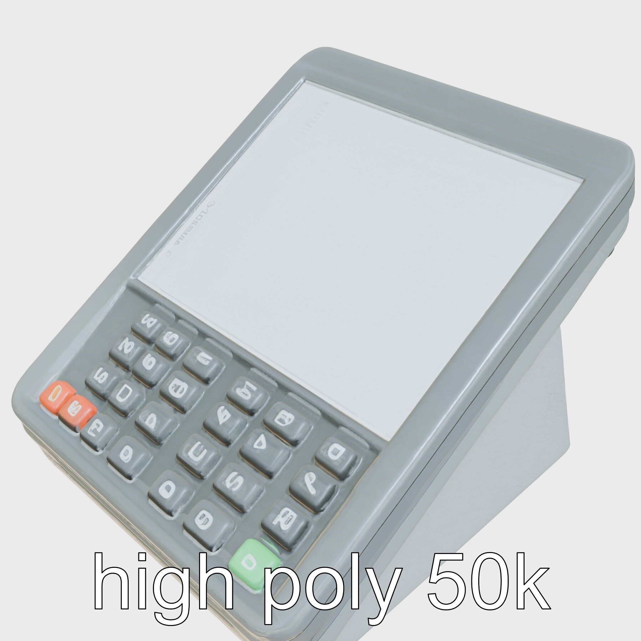 Modern POS Terminal with Touchscreen Display Low-poly 3D model_11