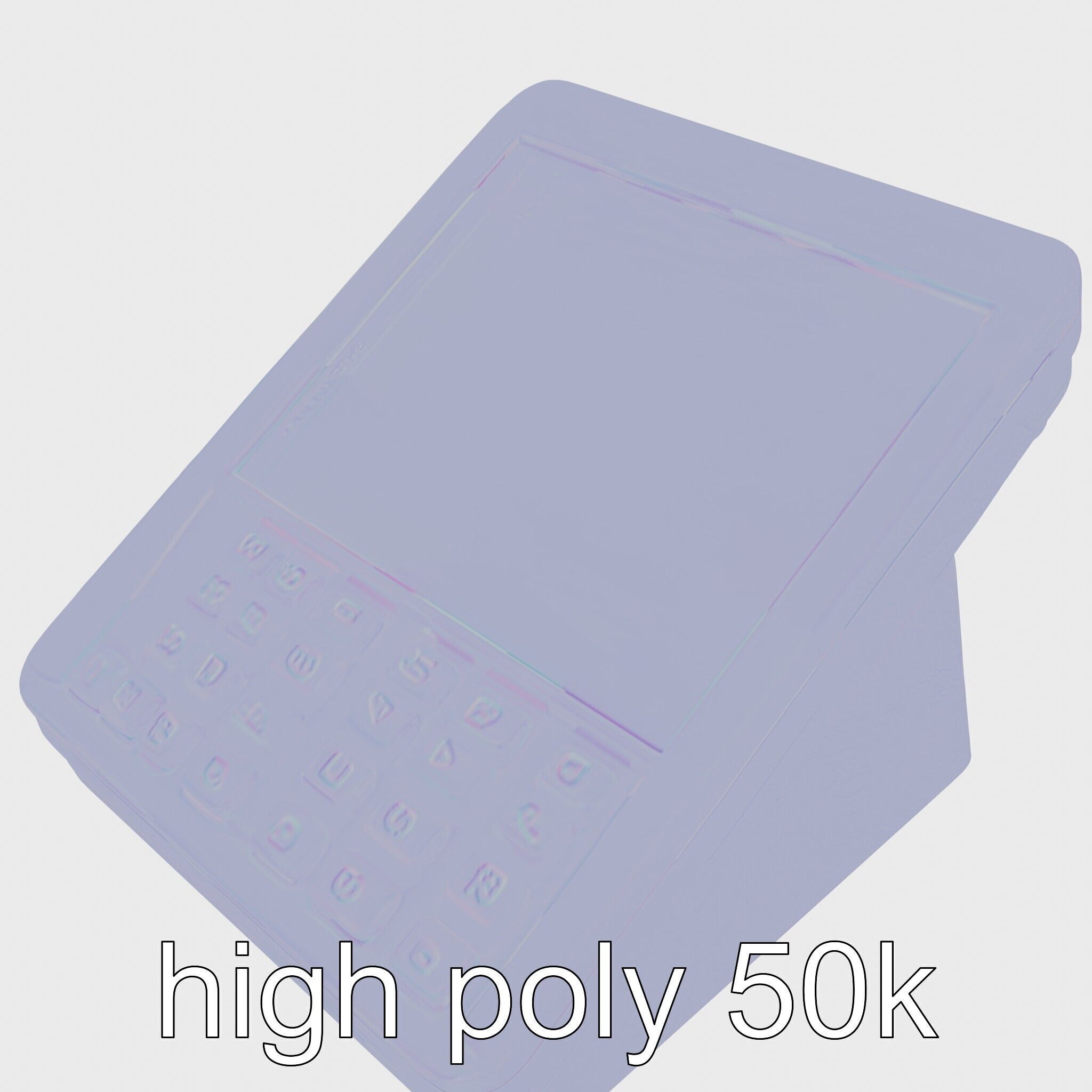 Modern POS Terminal with Touchscreen Display Low-poly 3D model_16