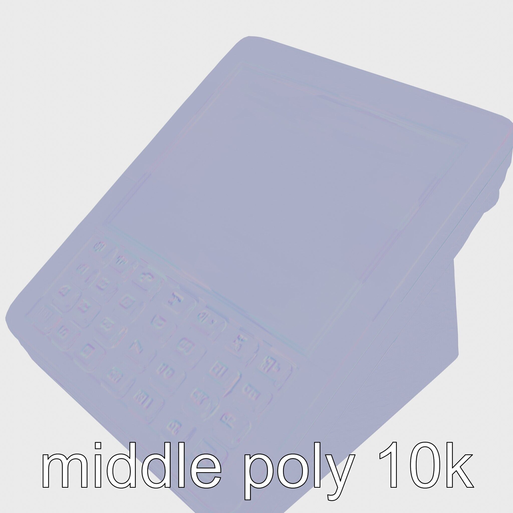 Modern POS Terminal with Touchscreen Display Low-poly 3D model_28