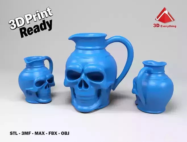 Skull jar 3D print model