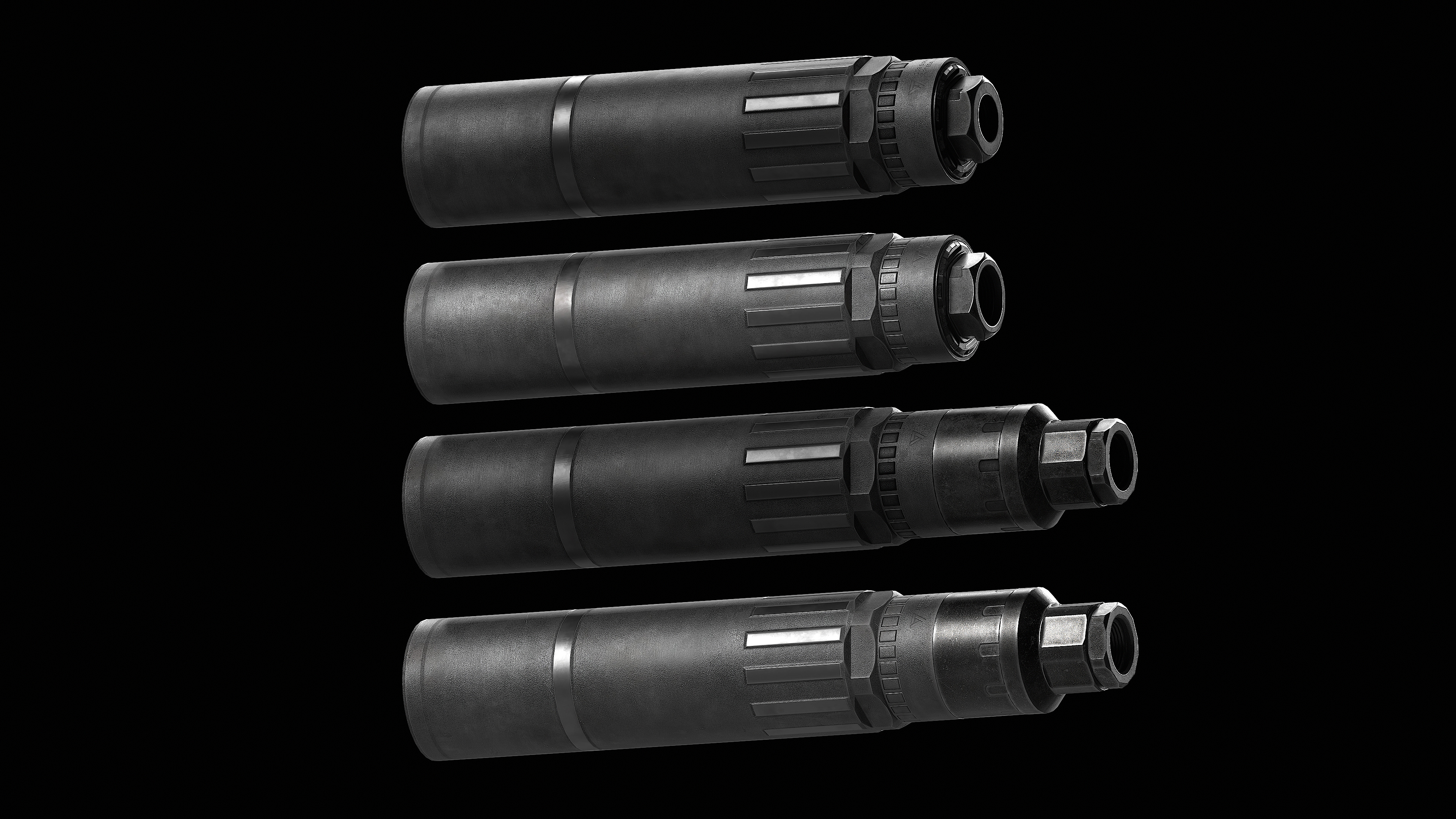 CGS Helios QD Ti SUPPRESSOR Low-poly 3D model_7