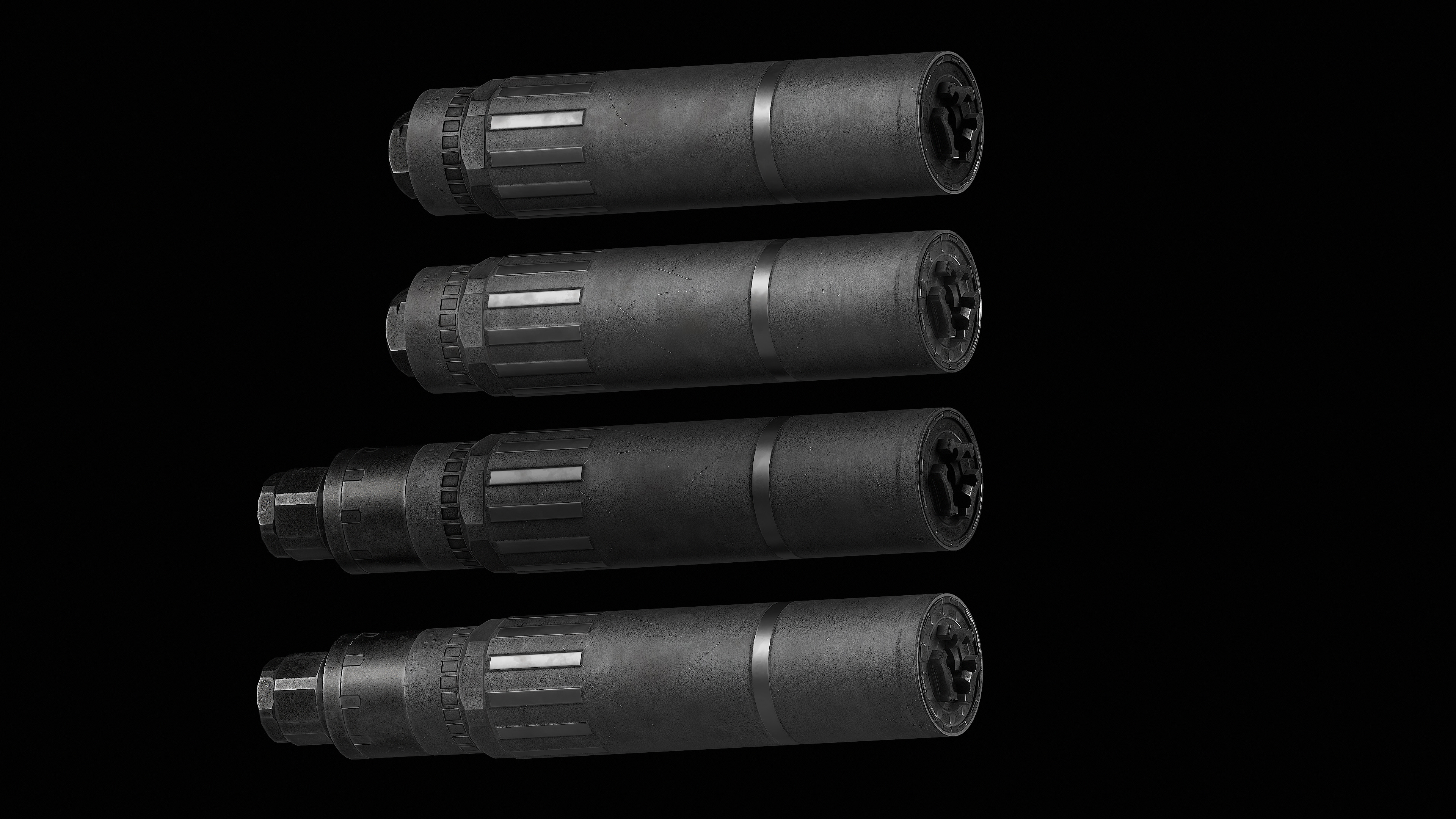 CGS Helios QD Ti SUPPRESSOR Low-poly 3D model_6
