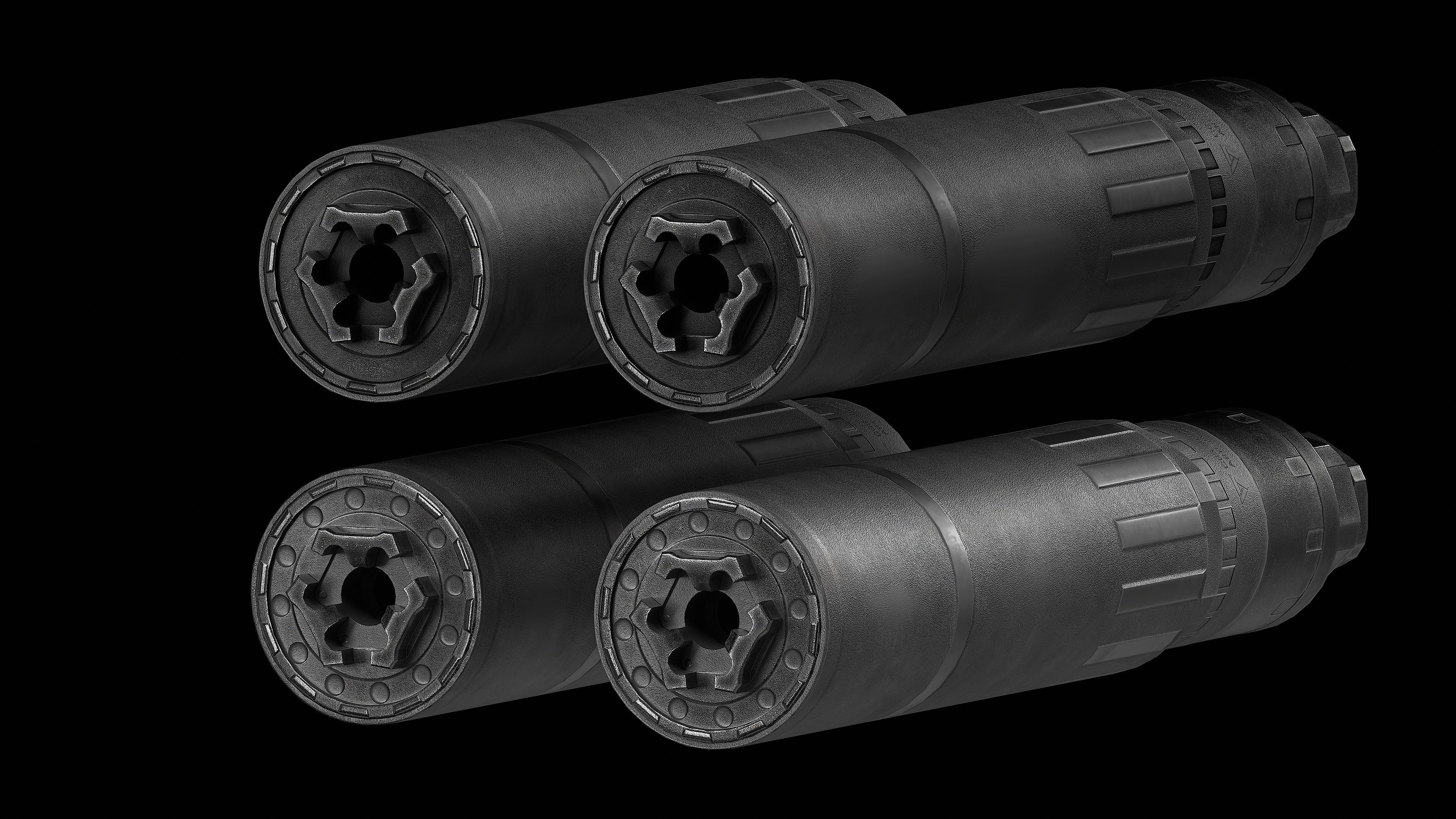 CGS Helios QD Ti SUPPRESSOR Low-poly 3D model_8