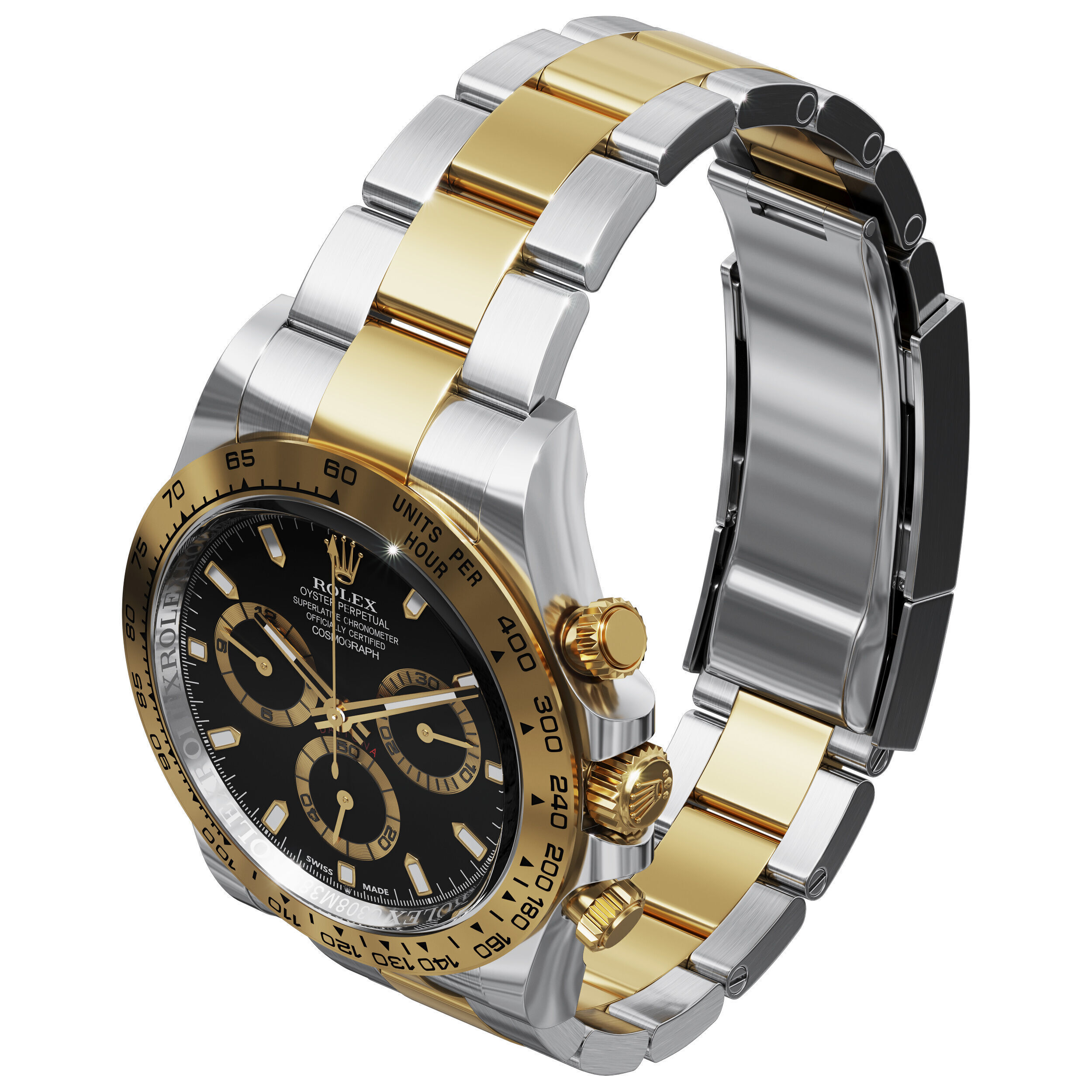 Rolex Cosmograph Daytona two tone 3D model_4