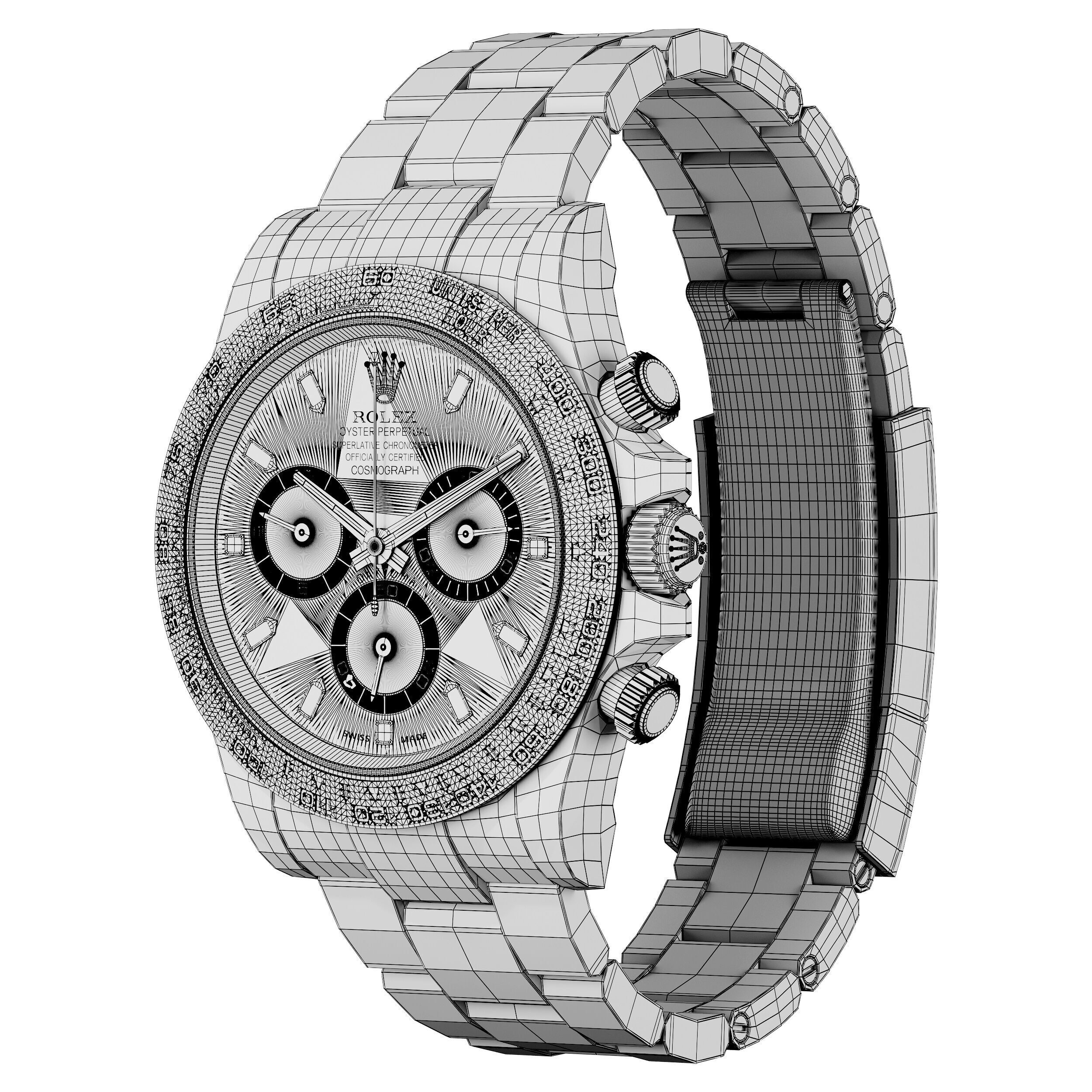 Rolex Cosmograph Daytona two tone 3D model_7