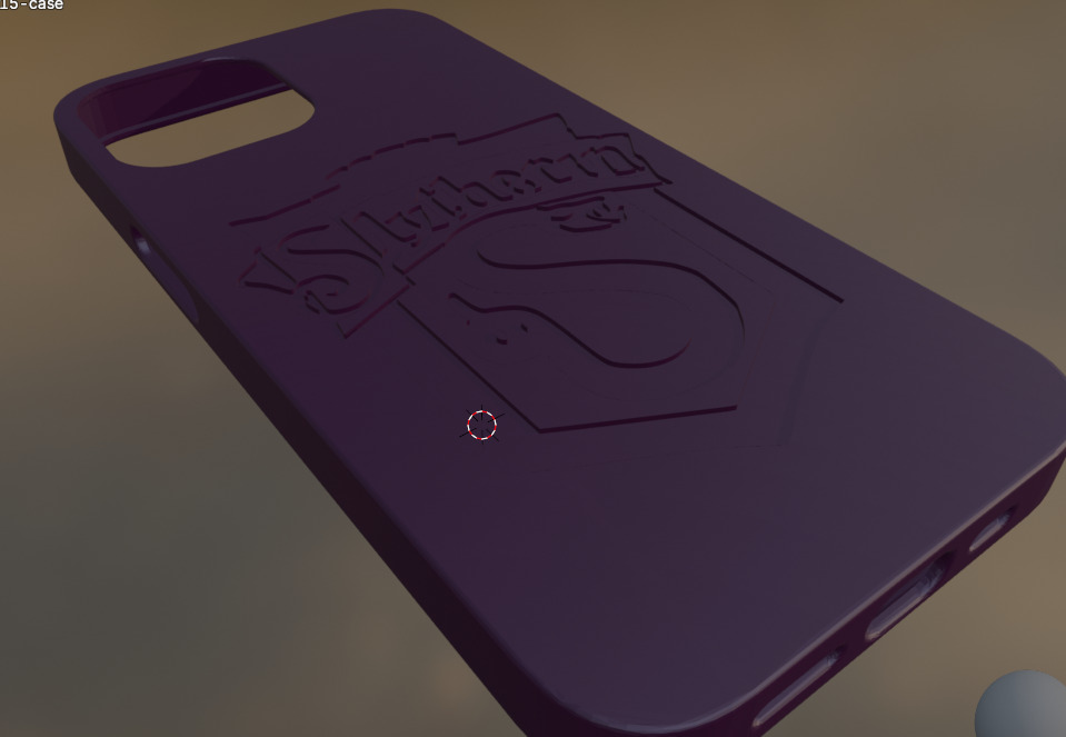 iPhone 15 Slytherin Logo Case 3D print model_3