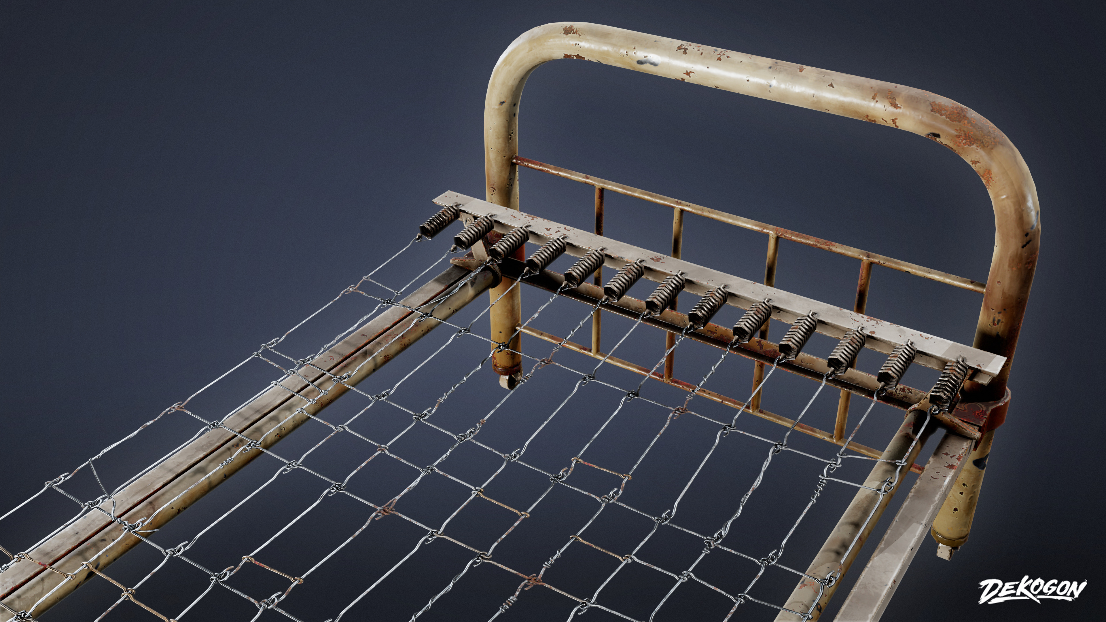 ATTIC - Bed Frame 01 - LOW POLY Low-poly 3D model_6