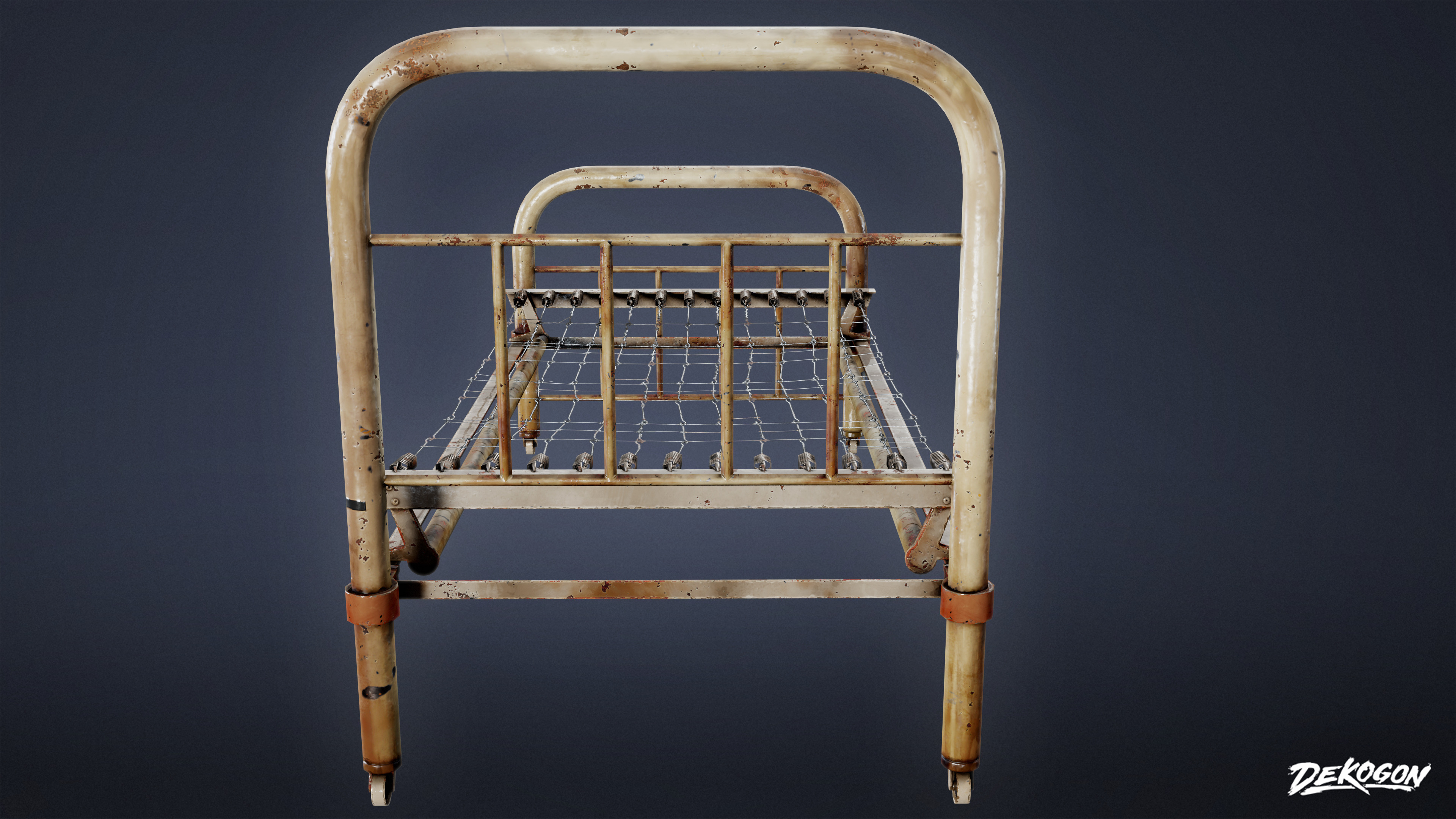 ATTIC - Bed Frame 01 - LOW POLY Low-poly 3D model_2