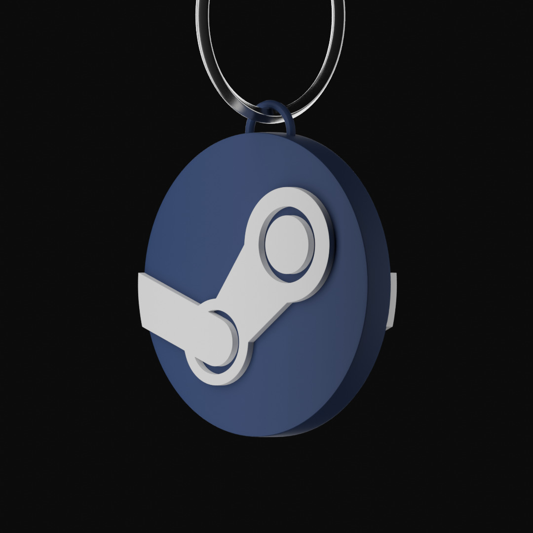 Steam Keychain for 3D print 3D print model_4