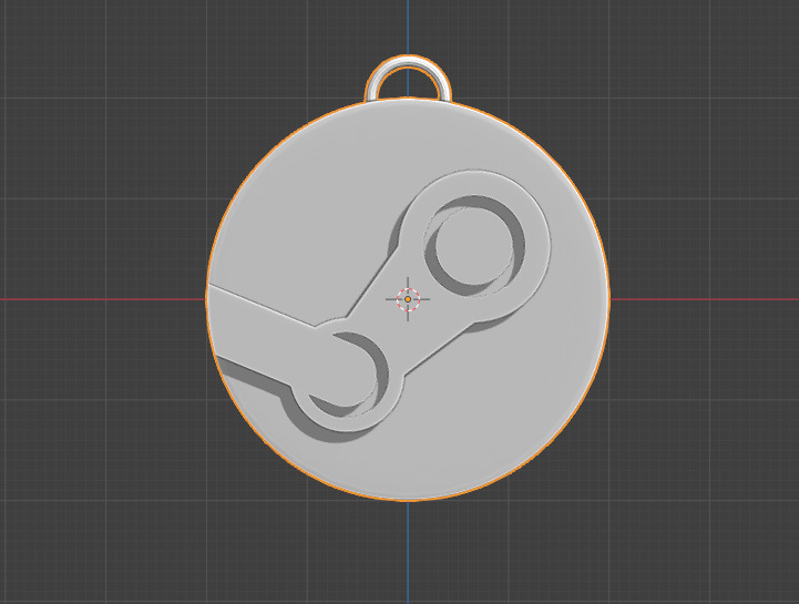Steam Keychain for 3D print 3D print model_1