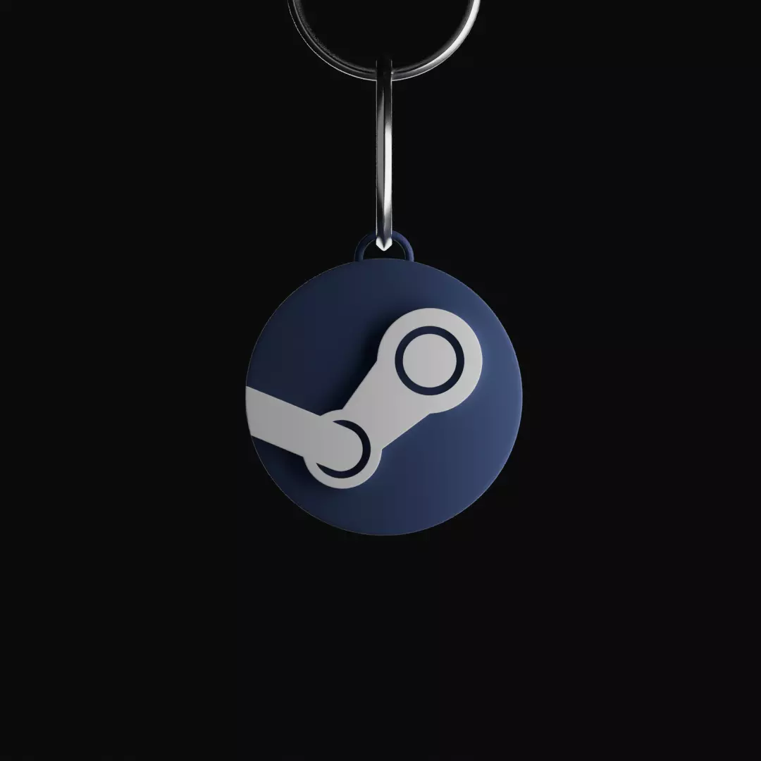 Steam Keychain for 3D print 3D print model_0