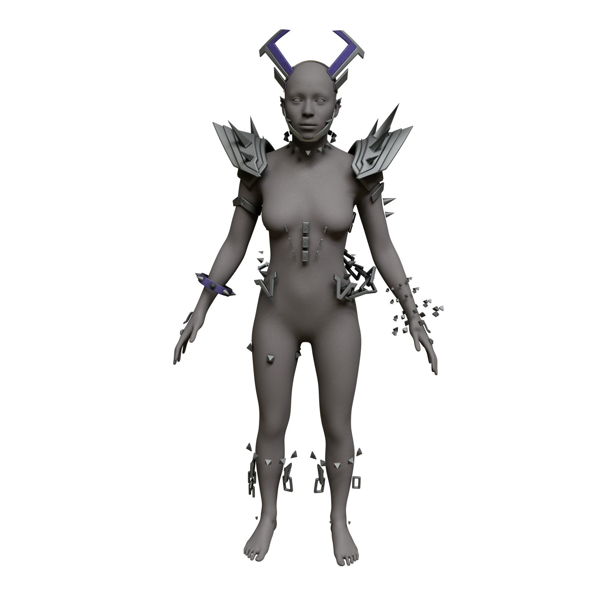 Marvel Rivals PUNKCHILD MAGIK Cosplay Horns Accessories SWORD 3D print model_13