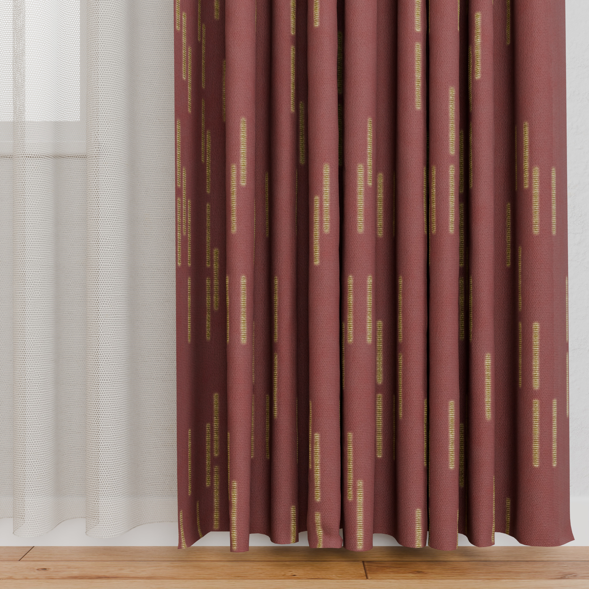 Curtain 001 Low-poly 3D model_6