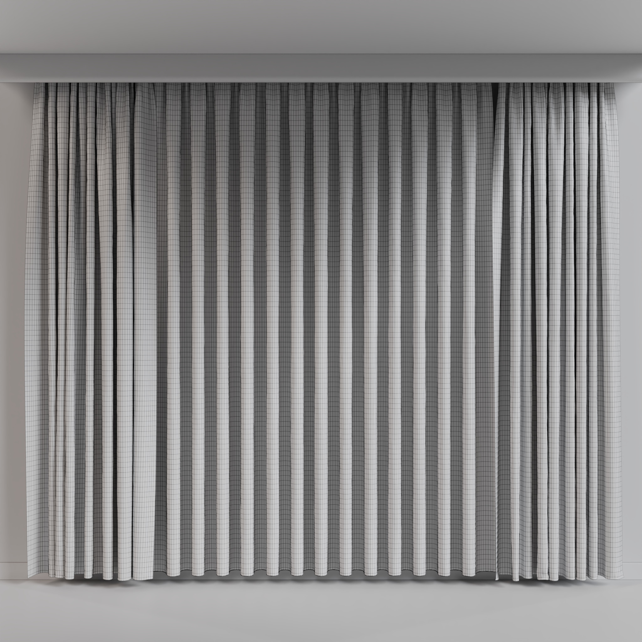 Curtain 001 Low-poly 3D model_8