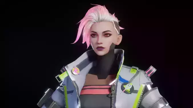 CYBERPUNK GIRL 3D MODEL