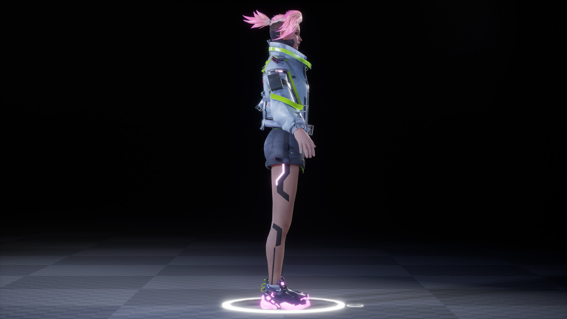 CYBERPUNK GIRL 3D MODEL 3D model_8