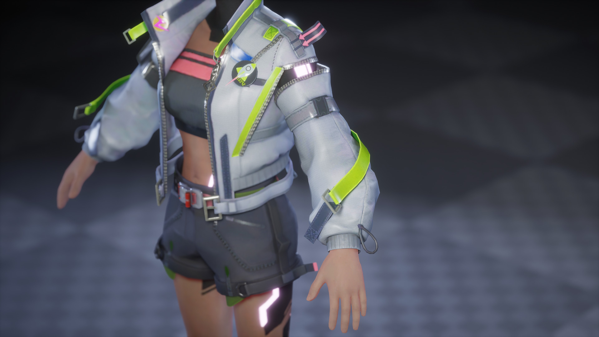 CYBERPUNK GIRL 3D MODEL 3D model_7