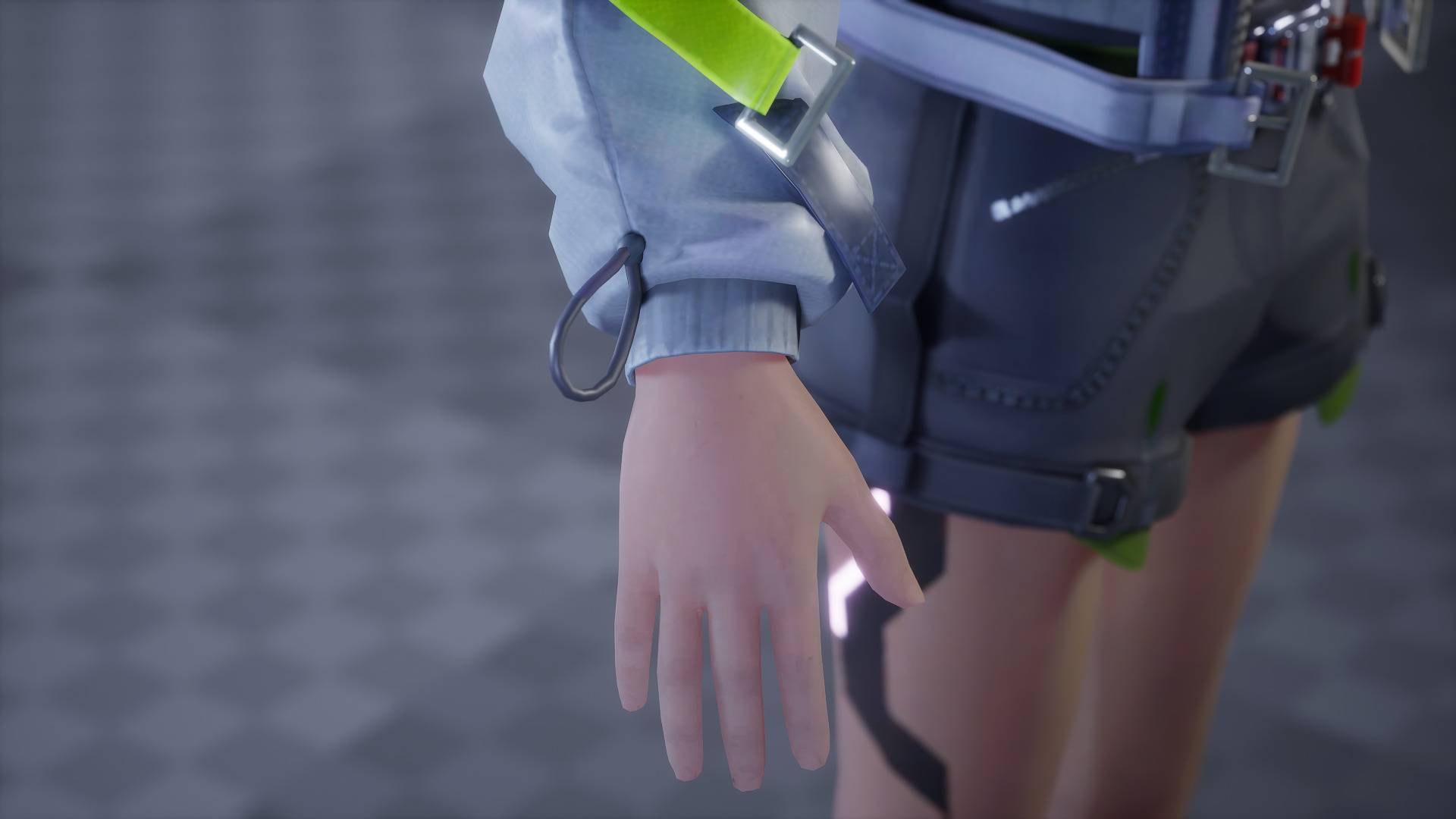 CYBERPUNK GIRL 3D MODEL 3D model_6