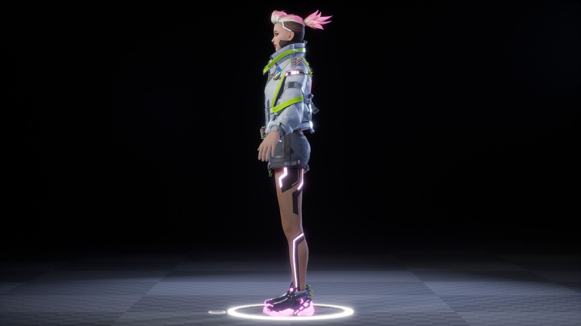 CYBERPUNK GIRL 3D MODEL 3D model_9