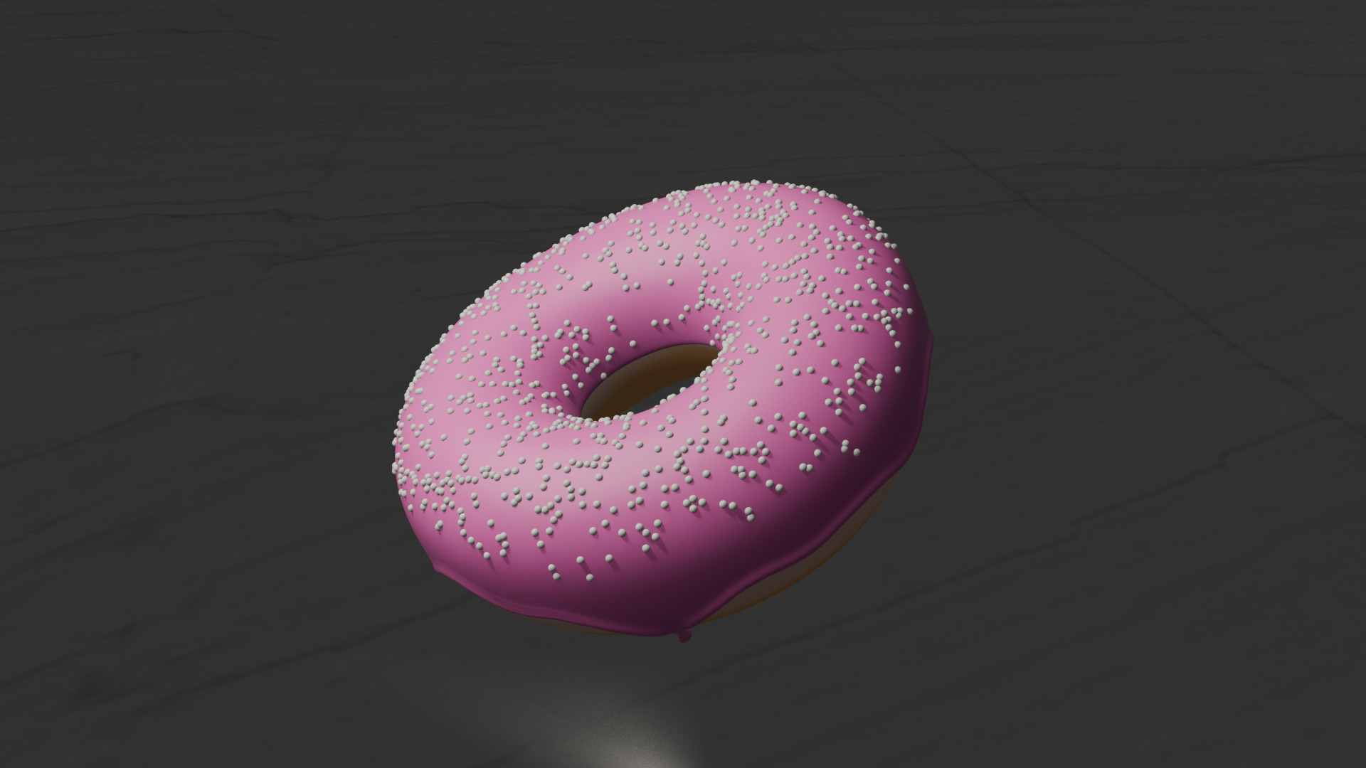 3D Model of Delicious Pink Donut 3D model_1