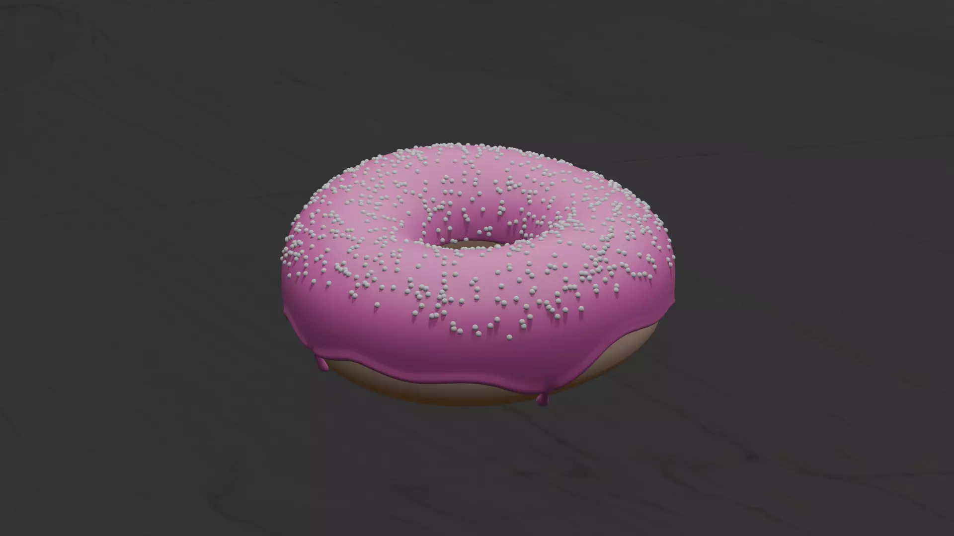 3D Model of Delicious Pink Donut 3D model_0