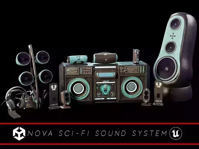 NOVA Sci-Fi Sound System 3D Model Collection